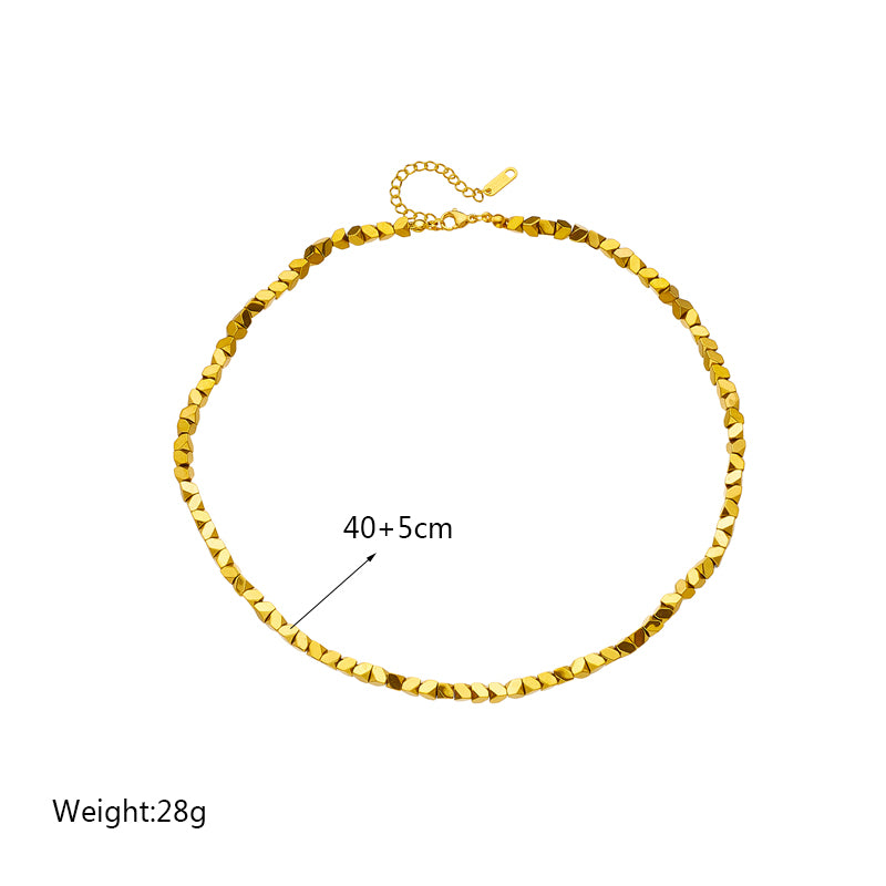 Gold Octagon Clavicle Chain for Women